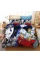 WZPL Bettwäsche Anime Inuyasha 3D-bedruckter Bettbezug Polyesterfaser - 1 Bettbezug 135x200cm + 2 Kissenbezüge
