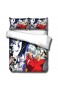 WZPL Bettwäsche Anime Inuyasha 3D-bedruckter Bettbezug Polyesterfaser - 1 Bettbezug 135x200cm + 2 Kissenbezüge