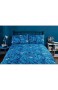 XBOX Marmoriertes Blaues Wende-Bettbezug-Set für Doppelbett