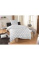 DreamHome 2 teilige Sterne Bettwäsche Bettbezug in der Größe 135x200 und Kissenbezug 80x80 Farbe: Silber
