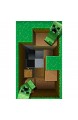 Familando Wende Bettwäsche-Set Minecraft Motiv | 135x200cm + 80x80cm | 100% Baumwolle | Motiv Craft Blöcke
