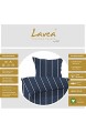 Lavea Bettwäsche Set - Andreas 135 x 200cm + 80 x 80cm. Design: Feine Streifen - Farbe: Navy 100% Baumwolle. Hochwertig mit Reißverschluss. GOTS/Bio Zertifiziert.
