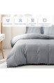 Lekesky Bettwäsche-Sets135x200 cm Pompom Design 2-teiliges Bettwäsche-Set mit 1PC 80 x 80cm Kissenbezüge Einzelbett grau