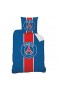 PSG Bettwäsche Set 2 teilig · Fußball Frankreich Paris Saint Germain · Wende-Motiv · 1 Kissenbezug 80x80 + 1 Bettbezug 135x200 cm - 100%