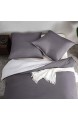 QZY 2teilig Bettwäsche 50% Baumwolle mit Reißverschluss - 135x200cm und 80x80cm Kissenbezug | Dunkelgrau/hellgrau