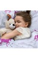 Aminata Kids Fantasy Einhorn-Bettwäsche 135 x 200 cm Mädchen + 80 x 80 cm Kopfkissen aus Baumwolle mit Reißverschluss unsere Kinder-Bettwäsche-Set mit Einhorn-Motiv ist weich & kuschelig Unicorn
