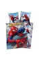 Klaus Herding GmbH Marvel Spiderman Bettwäsche 80x80 + 135x200cm 100% Baumwolle mit Reißverschluss